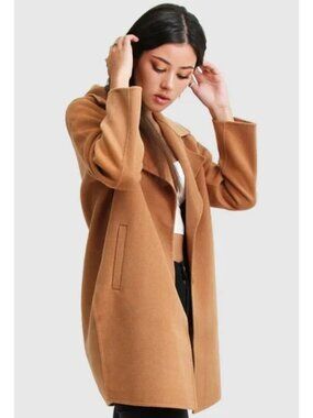 Belle & Bloom Ex-Boyfriend Wool Blend Oversized Jacket - Camel Size M NWT $280